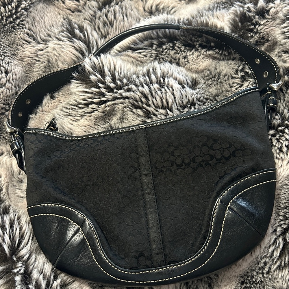 Coach Black Signature Canvas Shoulder SoHo
Excellent condition